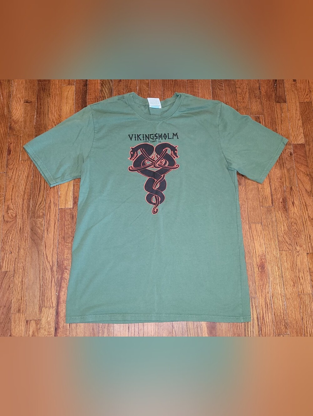 Green Vikingsholm Lake Tahoe Castle T-Shirt Youth XL Celtic Knot Dragon Adult S